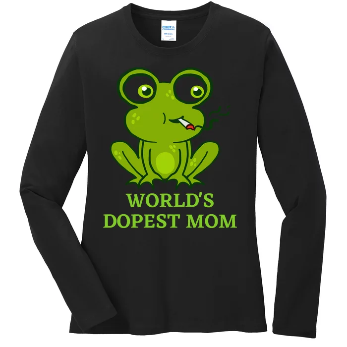 Worlds Dopest Mom Ladies Long Sleeve Shirt