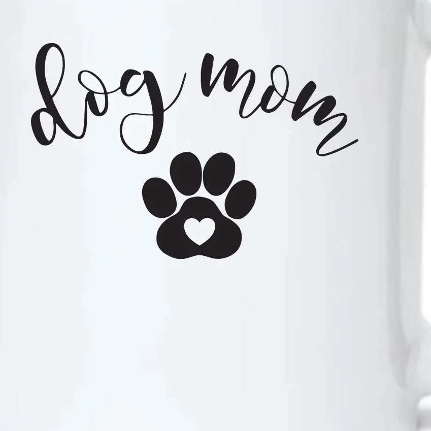 Womens Dog Mom Gifts For Women Graphic Tee Cute Puppy Paw Print Black Color Changing Mug