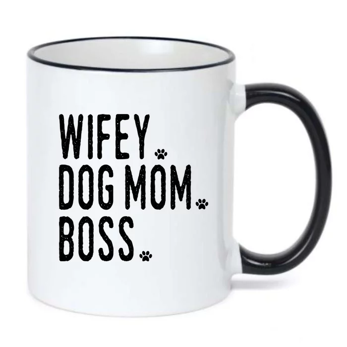 Wifey, Dog Mom, Boss Sweatshirt Black Color Changing Mug