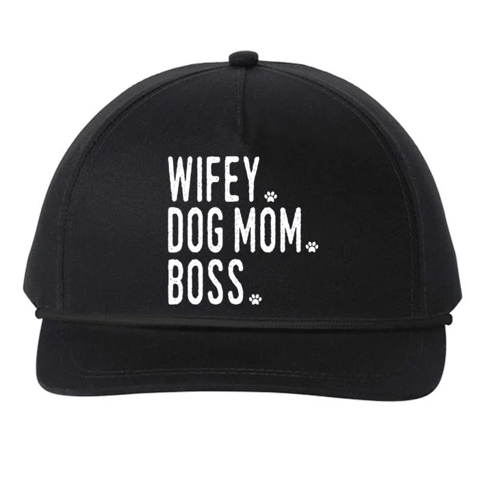 Wifey, Dog Mom, Boss Sweatshirt Snapback Five-Panel Rope Hat