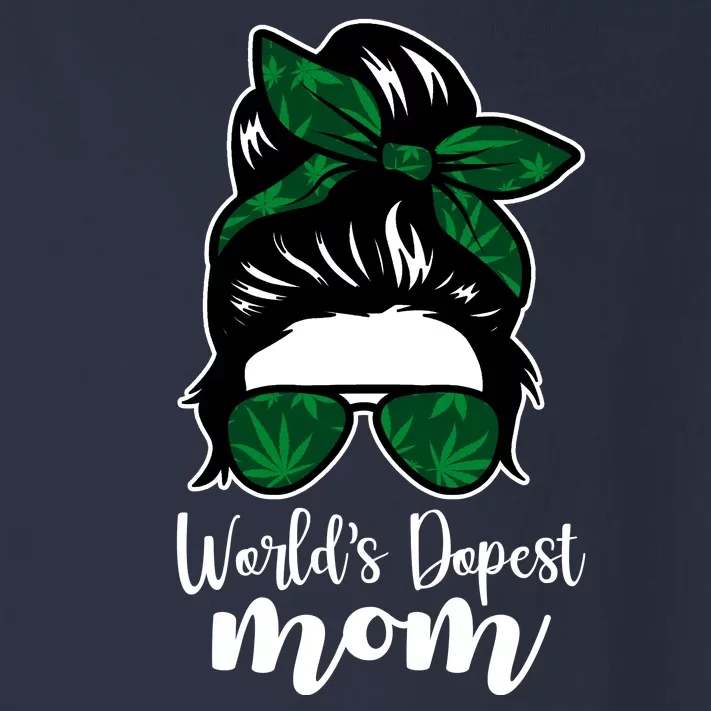 World's Dopest Mom Weed Hair Bun Toddler Long Sleeve Shirt