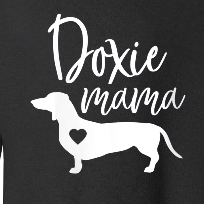 Womens Doxie Mama Dachshund Mom Funny Wiener Dog Gift VNeck Toddler Sweatshirt