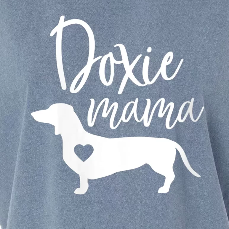 Womens Doxie Mama Dachshund Mom Funny Wiener Dog Gift VNeck Garment-Dyed Women's Muscle Tee