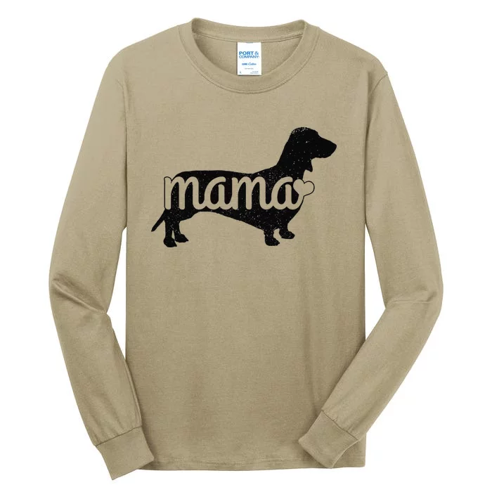 Womens Dachshund Mama Wiener Dog Doxie Mom Funny Cute Gift Tall Long Sleeve T-Shirt