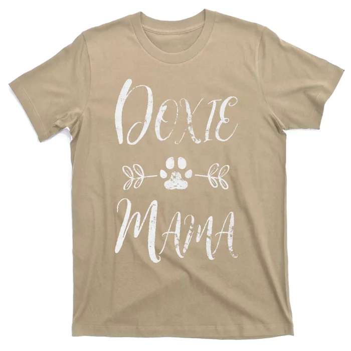 Womens Doxie Mama Dachshund Weiner Owner Funny Dog Mom T-Shirt