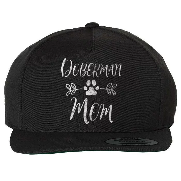 Womens Doberman Mom Doberman Lover Owner Dobie Dog Mom Wool Snapback Cap