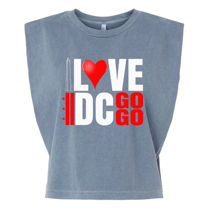 Washington DC Nations Capitol I Love Go Go Music Garment-Dyed Women's Muscle Tee