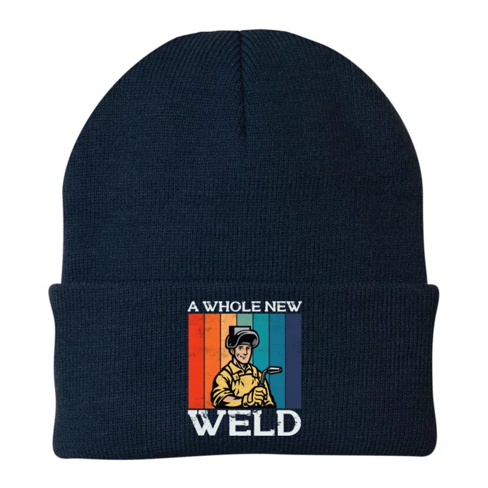 Welder Dad National Welding Month Weld Equipt Welding Gift Knit Cap Winter Beanie