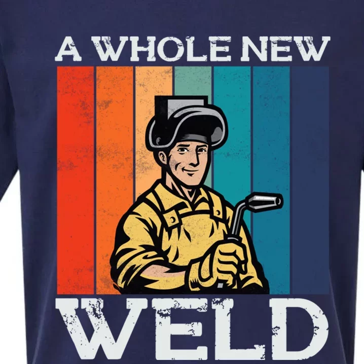 Welder Dad National Welding Month Weld Equipt Welding Gift Sueded Cloud Jersey T-Shirt