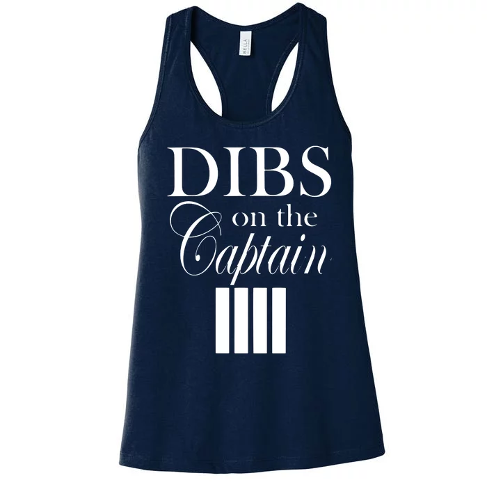 Women Dibs On The Captain Women's Racerback Tank