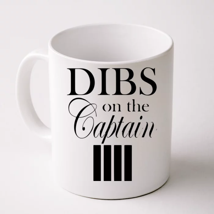 Women Dibs On The Captain Front & Back Coffee Mug