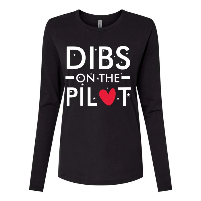 Womens Dibs On The Pilot Womens Cotton Relaxed Long Sleeve T-Shirt