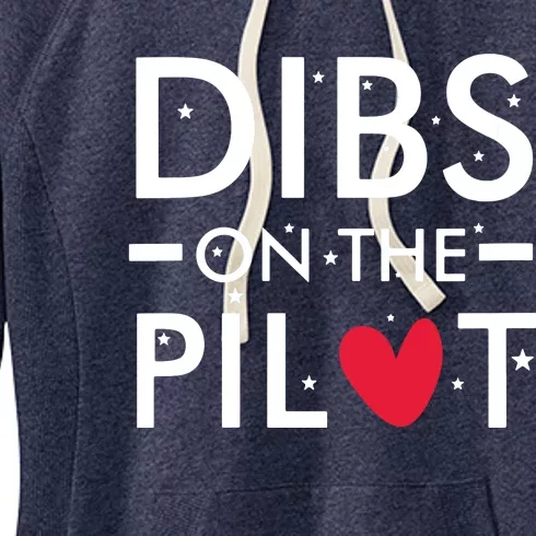 Womens Dibs On The Pilot Women's Fleece Hoodie