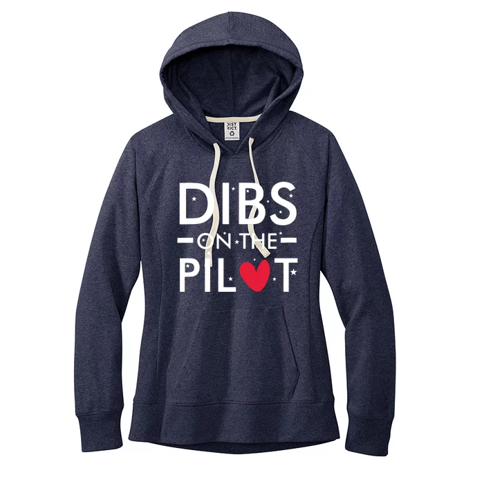 Womens Dibs On The Pilot Women's Fleece Hoodie