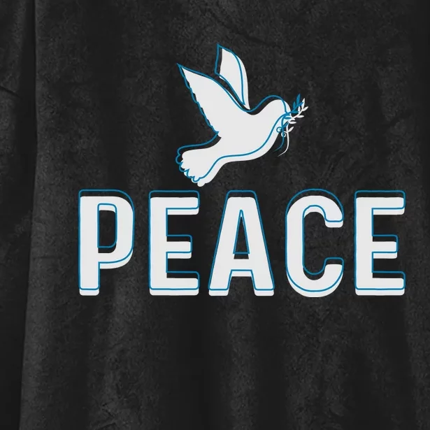 World Day Of Peace Graphic Hooded Wearable Blanket