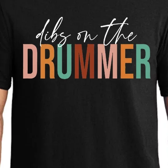 Wife Dibs On The Drummer Funny Drummer Pajama Set