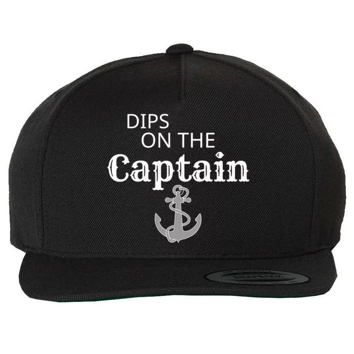 Wife Dibs On The Captain Funny Captain Gift Wool Snapback Cap