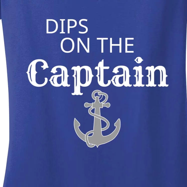 Wife Dibs On The Captain Funny Captain Gift Women's V-Neck T-Shirt