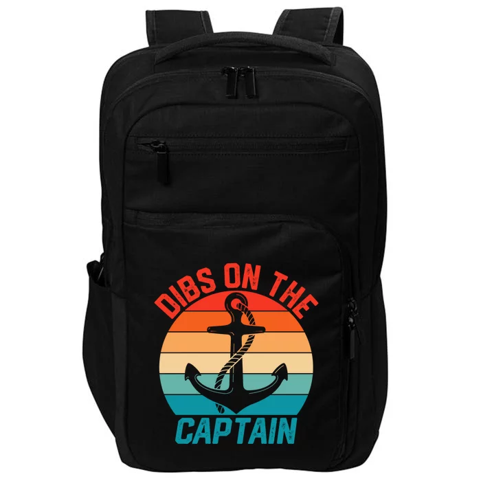 Wife Dibs On The Captain Funny Captain Wife Retro Great Gift Impact Tech Backpack