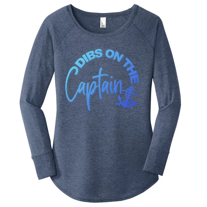 Wife Dibs On The Captain Gift Women's Perfect Tri Tunic Long Sleeve Shirt