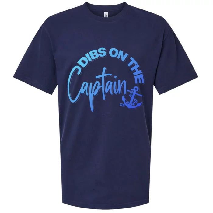 Wife Dibs On The Captain Gift Sueded Cloud Jersey T-Shirt