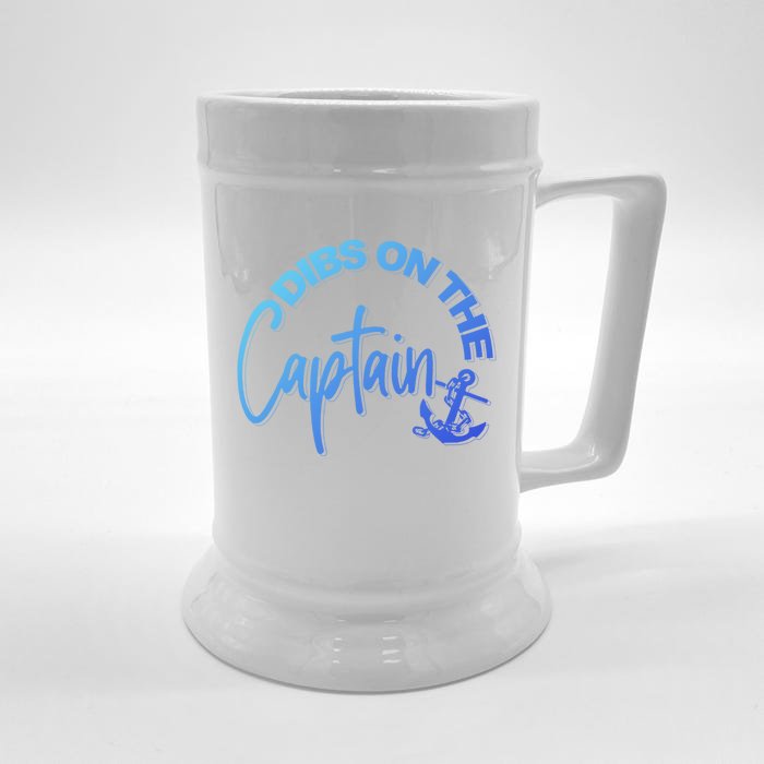 Wife Dibs On The Captain Gift Front & Back Beer Stein