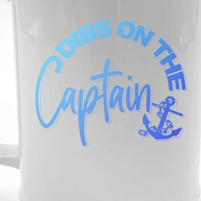 Wife Dibs On The Captain Gift Front & Back Beer Stein