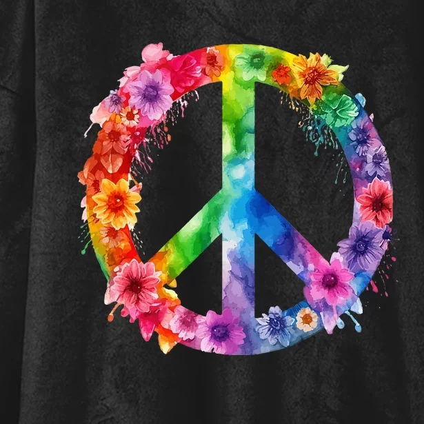 World Day of Peace Signs International of Peace Hooded Wearable Blanket