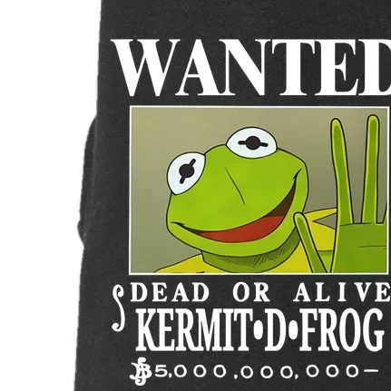 Wanted Dead Or Alive Kermit D. Frog Doggie 3-End Fleece Hoodie