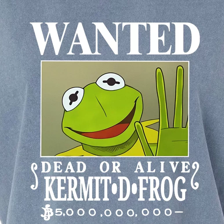 Wanted Dead Or Alive Kermit D. Frog Garment-Dyed Women's Muscle Tee