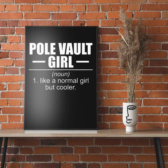 Womens Definition Pole Vault Girl Athlete High Jump Gift Vaulting Poster