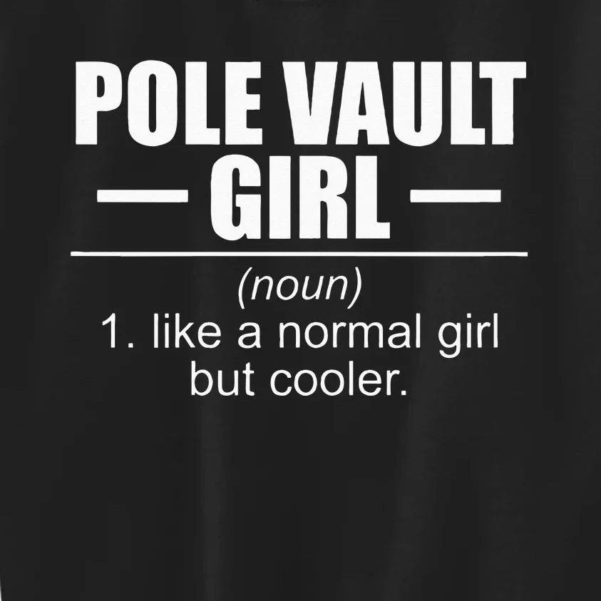 Womens Definition Pole Vault Girl Athlete High Jump Gift Vaulting Kids Sweatshirt