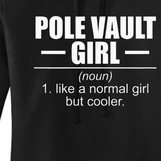 Womens Definition Pole Vault Girl Athlete High Jump Gift Vaulting Women's Pullover Hoodie