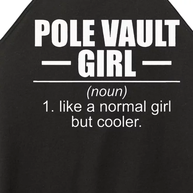 Womens Definition Pole Vault Girl Athlete High Jump Gift Vaulting Women’s Perfect Tri Rocker Tank