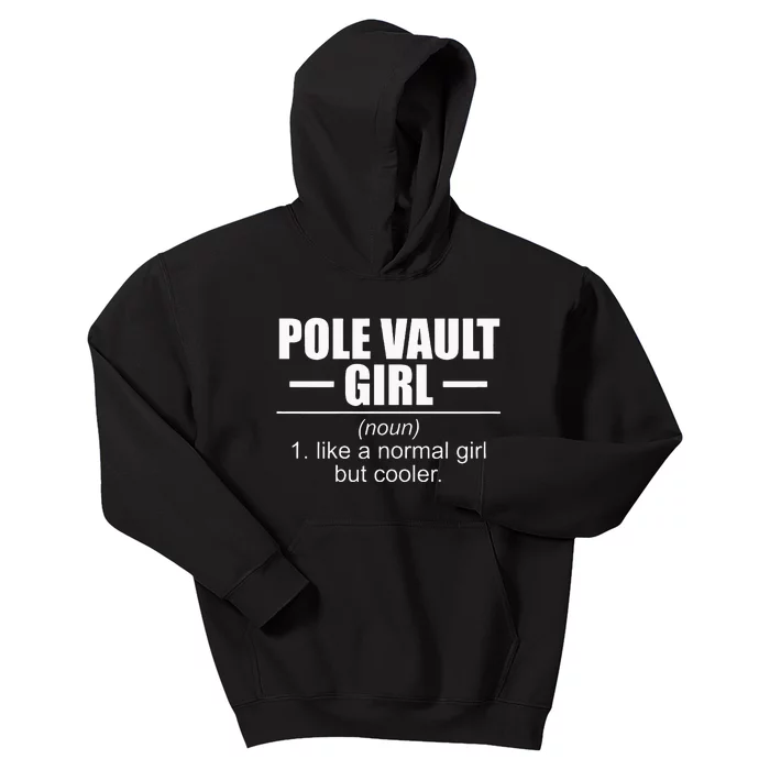 Womens Definition Pole Vault Girl Athlete High Jump Gift Vaulting Kids Hoodie