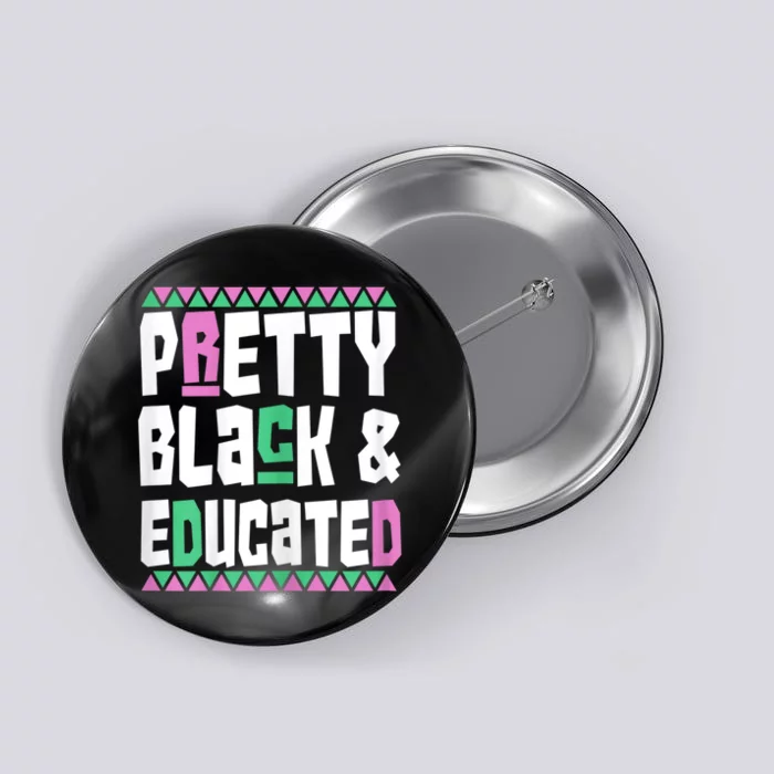 Womens Dashiki Pretty Black And Educated African Pride Heritage Button