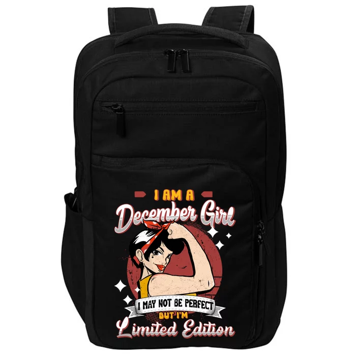 Wo December Queen Birthday Sagittarius Capricorn Funny Gift Impact Tech Backpack