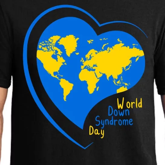 World Down Syndrome Day Heart Earth Pajama Set