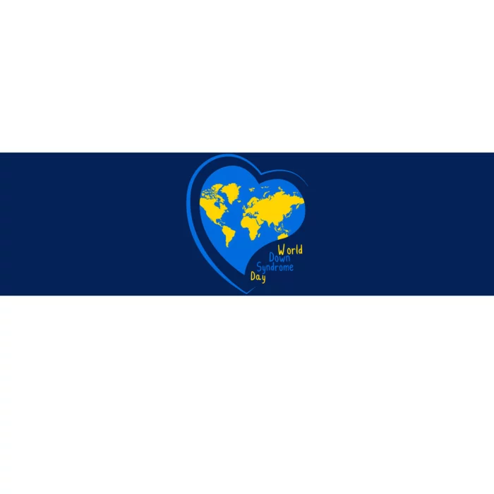 World Down Syndrome Day Heart Earth Bumper Sticker