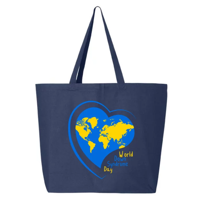 World Down Syndrome Day Heart Earth 25L Jumbo Tote