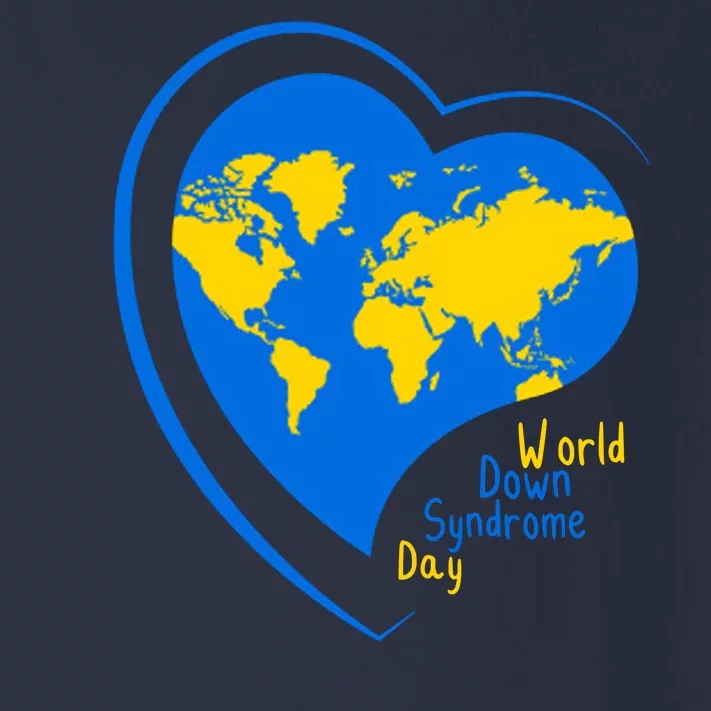 World Down Syndrome Day Heart Earth Toddler Long Sleeve Shirt