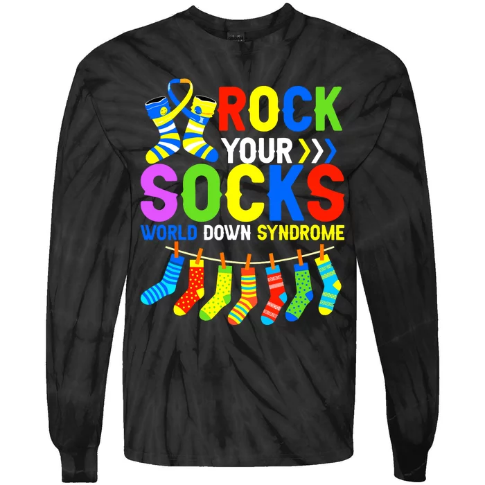 World Down Syndrome Day Awareness Rock Your Socks Tie-Dye Long Sleeve Shirt