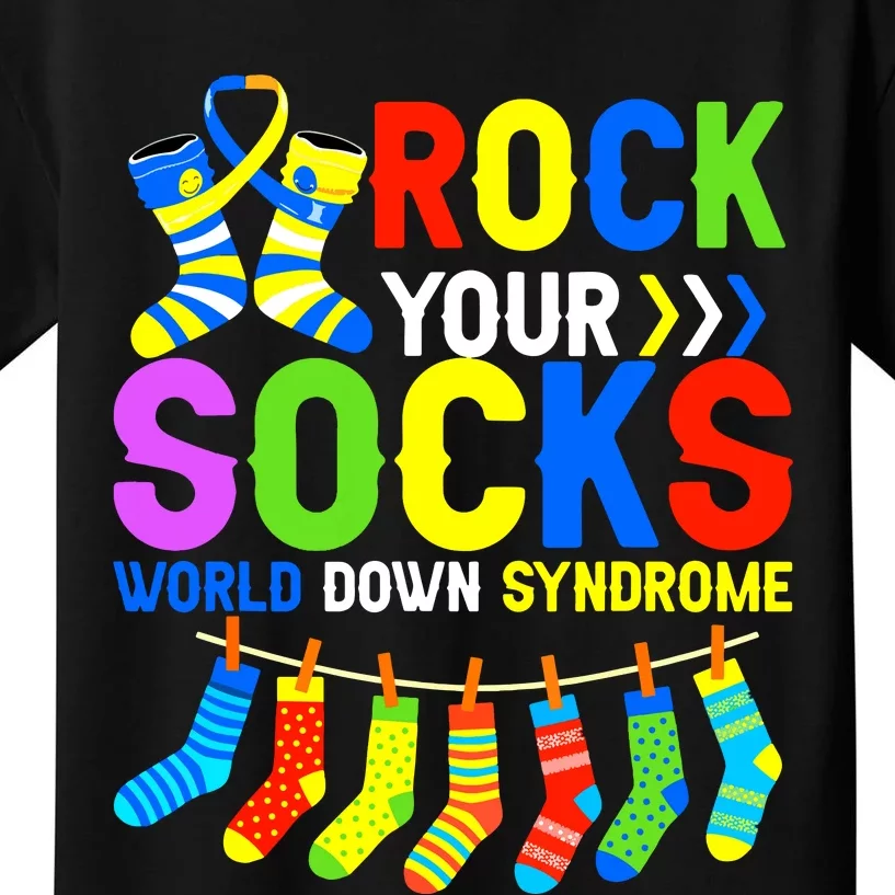 World Down Syndrome Day Awareness Rock Your Socks Kids T-Shirt