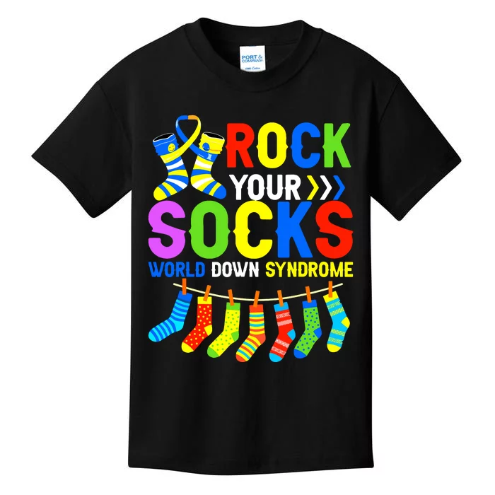 World Down Syndrome Day Awareness Rock Your Socks Kids T-Shirt