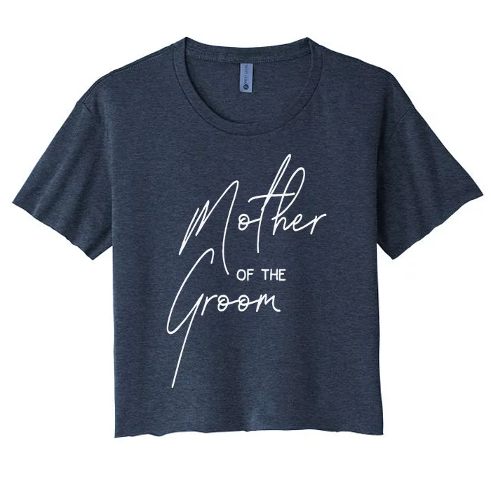 Wedding Day Shower For Mom Groom Party Mother Of The Groom Women's Crop Top Tee