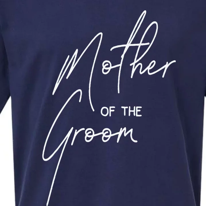 Wedding Day Shower For Mom Groom Party Mother Of The Groom Sueded Cloud Jersey T-Shirt