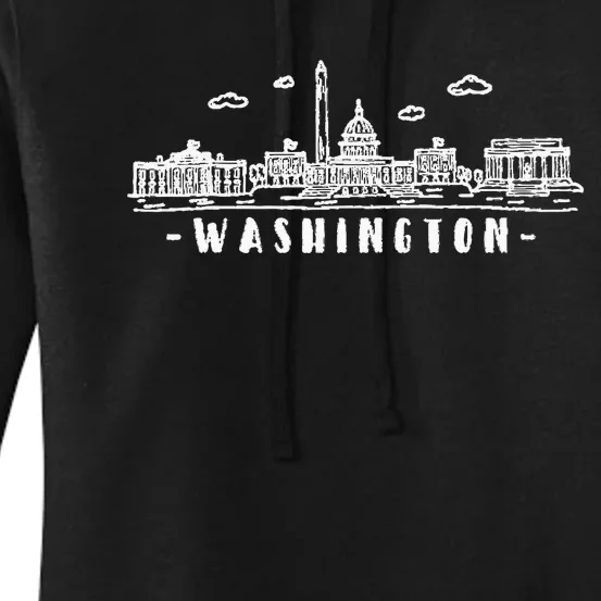 Washington Dc Skyline Women's Pullover Hoodie