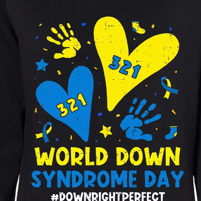 World Down Syndrome Day 321 Awareness Support Womens California Wash Sweatshirt