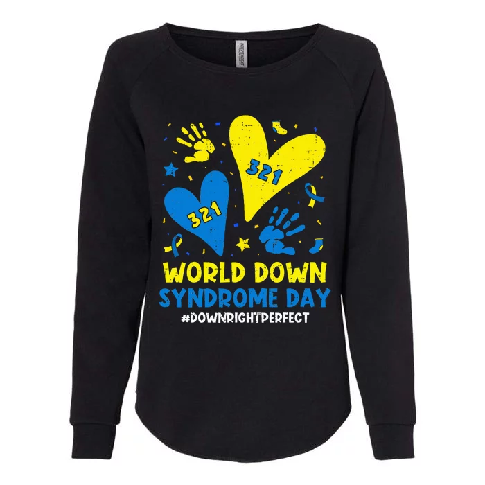 World Down Syndrome Day 321 Awareness Support Womens California Wash Sweatshirt