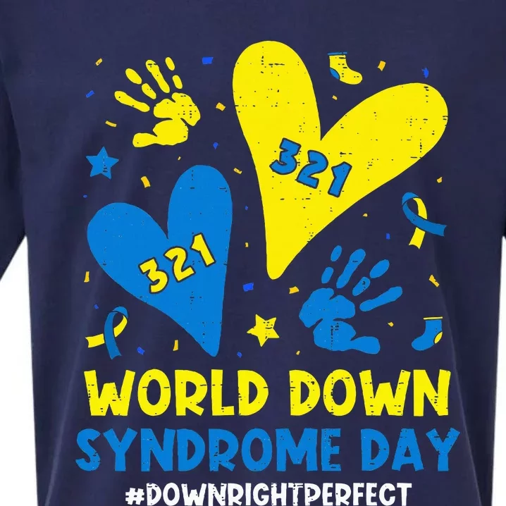 World Down Syndrome Day 321 Awareness Support Sueded Cloud Jersey T-Shirt